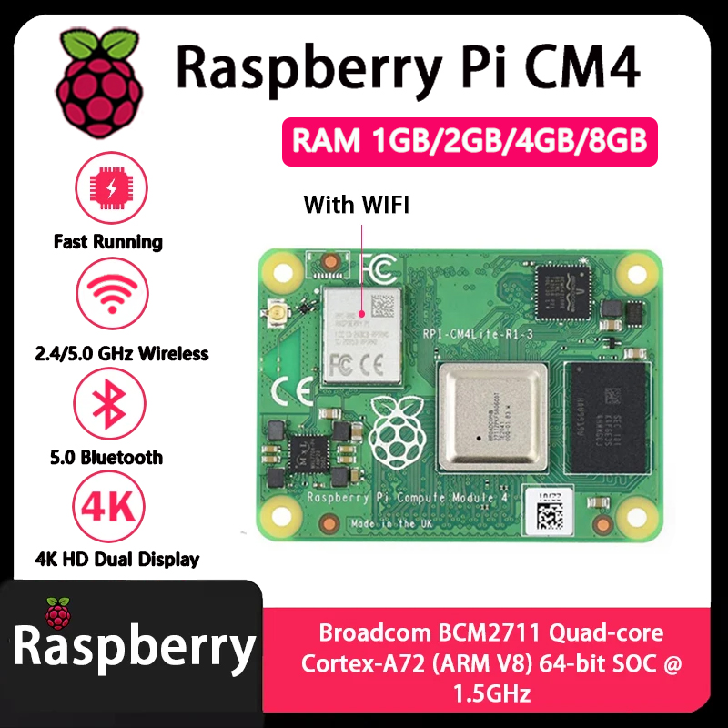 Raspberry Pi CM4 1GB/2GB/4GB/8 - Raspberry Pi Compute Module 4 8Gb 32Gb 评论和价格