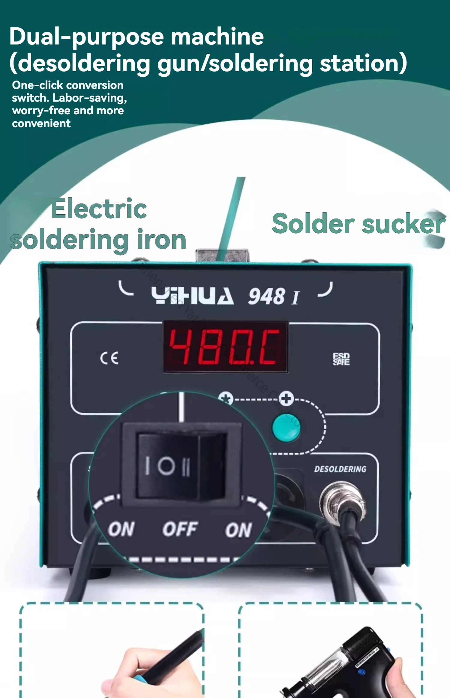 New 948-I Automatic Electric D - Desoldering Gun Vacuum Electric 评论和价格