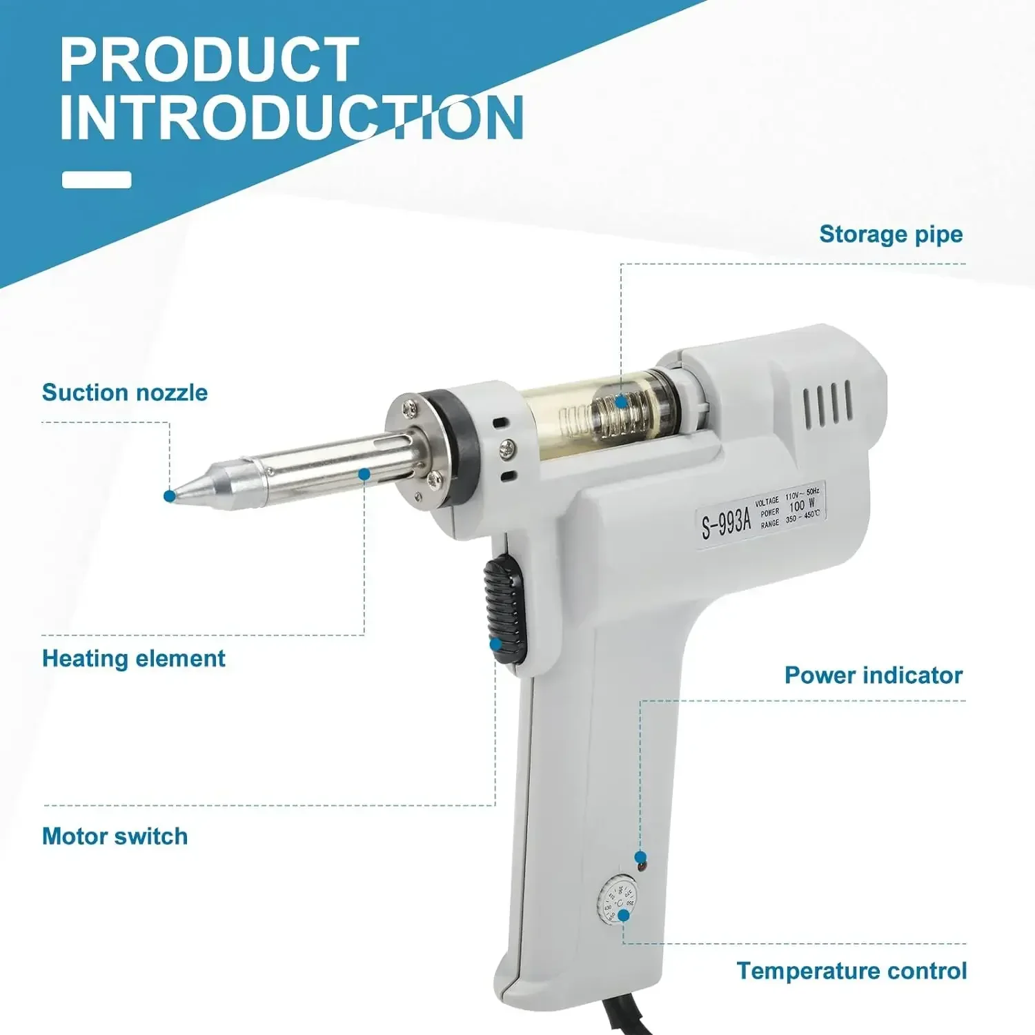 S-998P Double-pump Electric De - Desoldering Gun Vacuum Electric 评论和价格