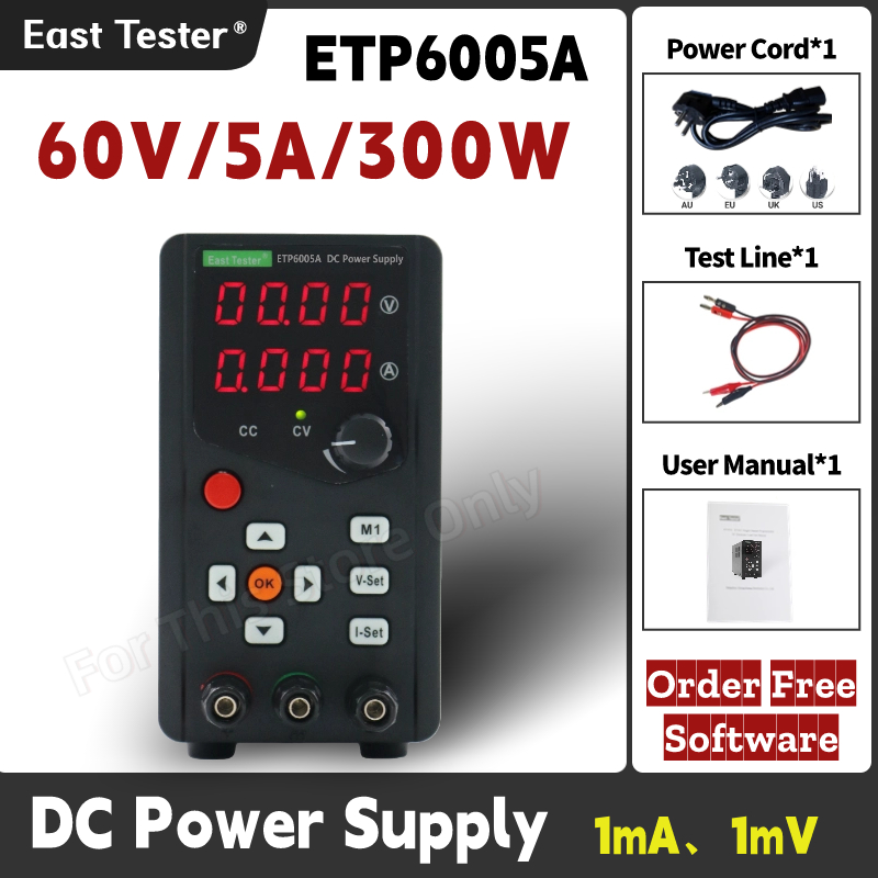 ETP6005A high efficiency singl - Programmable Dc Power Supply 60V 5A 评论和价格