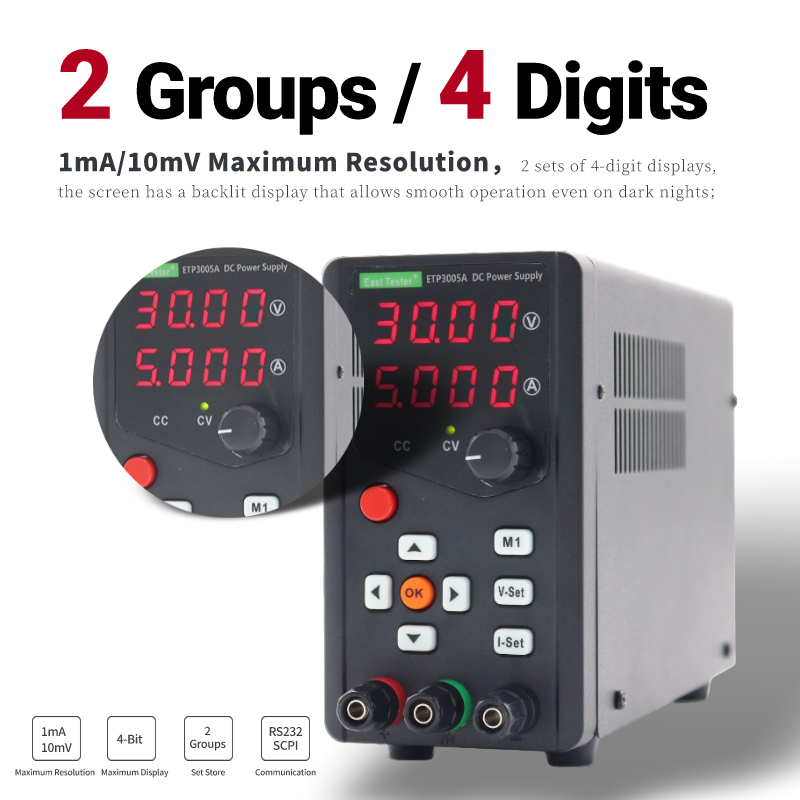 ETP6005A high efficiency singl - Programmable Dc Power Supply 60V 5A 评论和价格